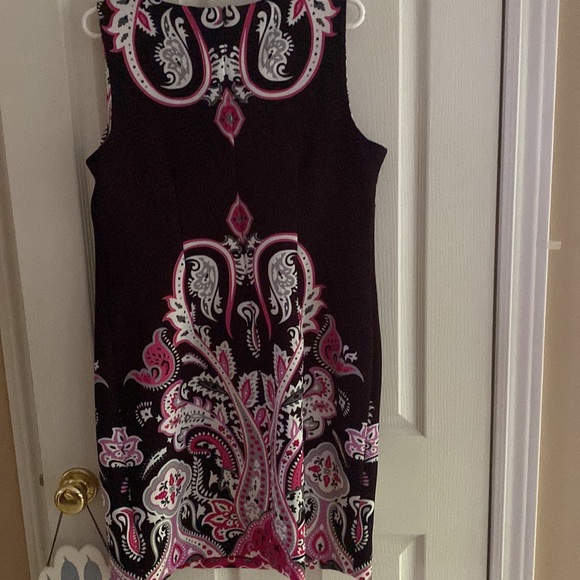 Perceptions New York pink and black and white dress. Sleeveless. Size 14 ladies - Picture 4 of 4